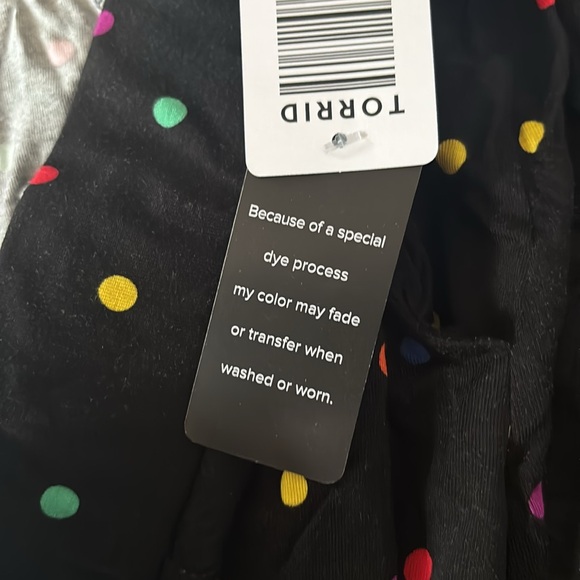 Jersey Knit Torrid 2x polka Dot Skater Skirt Rainbow - Picture 5 of 8